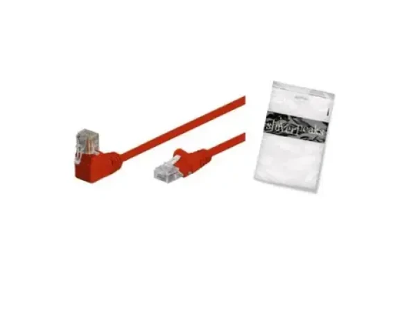Shiverpeaks Cat6 S/FTP PIMF červená / Patch kábel / RJ-45 lomený / rovný konektor / 0,5 m (BS08-64014)