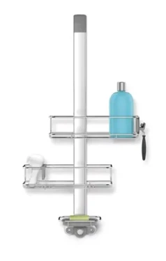 Simplehuman Závesný set poličiek a držiaka na dvere sprchy / Over Door / nerez oceľ (BT1101)