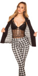 Sexy blazer in houndstooth pattern blackwhite