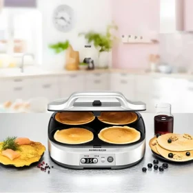 Rommelsbacher PC 1800 strieborná / Palacinkovač / 1800 W / 4 plechy O 13,5 cm / LED displej (PC 1800)