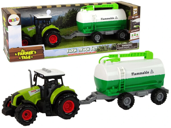 Mamido Elektrické autíčko traktor pre deti s návesom cisternou - Farma