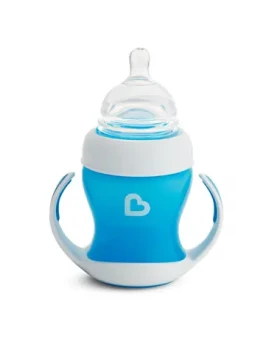 Munchkin - Hrnček pre prvé dúšky 118 ml - modrá / od 4 mesiacov (5019090125499)