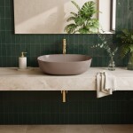 REA - Umývadlo na dosku Lisa Beige Shiny REA-U6380