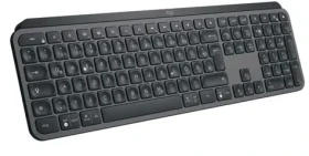 Logitech Wireless MX Keys MAC čierno-šedá / Bezdrôtová klávesnica / podsvietená / Bluetooth+RF / US (920-009558)