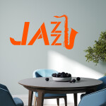 Veselá Stena Samolepka Jazz Farba: černá, Veľkosť: 60 x 32 cm