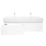 Kúpeľňová skrinka s umývadlom SAT B-WAY 119x30x45 cm biela lesk BWAY120WU2BB BWAY120WU2BB
