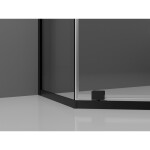 MEXEN - Exo sprchovací kút päťboký krídlový 90 x 90, transparent, čierna 812-090-090-70-00