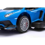 Mamido Detské odrážadlo auto s vodiacou tyčou Lamborghini Aventador SV modré