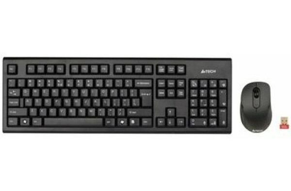 A4tech G7100N / set bezdrôtová klávesnica + optická myš / V-Track / US / USB / čierna (G7100N)