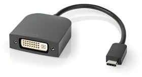 Nedis USB-C adaptér na DVI-D čierny / Adaptér / USB 3.2 Gen 1 / DVI-D 24 +1 / 1080p / 0,2 m (CCGP64552BK02)