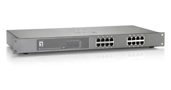 LevelOne FEP-1612 / Switch / 16x PoE+ / 480W / 19" / Unmanaged (FEP-1612)