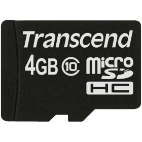 Pamäťová karta Micro SDHC 4 GB Transcend Premium Class 10; TS4GUSDC10