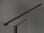 MEXEN/S - Kioto Sprchová zástena WALK-IN 110 x 80 x 40, čierny vzor, čierna 800-110-080-221-70-70-040