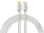 Nedis USB-C - Micro-B USB 2.0 opletený / USB kábel / 480 Mbps / pozlátené konektory / 2 m (CCTB60650AL20)