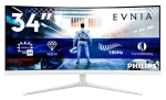34" Philips Evnia 34M2C5501A biela / Monitor / Curved Fast VA / WQHD 3440 x 1440 / 180Hz / 1ms / Ambiglow (34M2C5501A/00)
