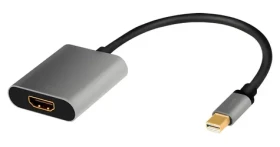 LogiLink Mini DisplayPort na HDMI čierna/sivá / Adaptér / 4K 60Hz / 0,15 m (CDA0110)