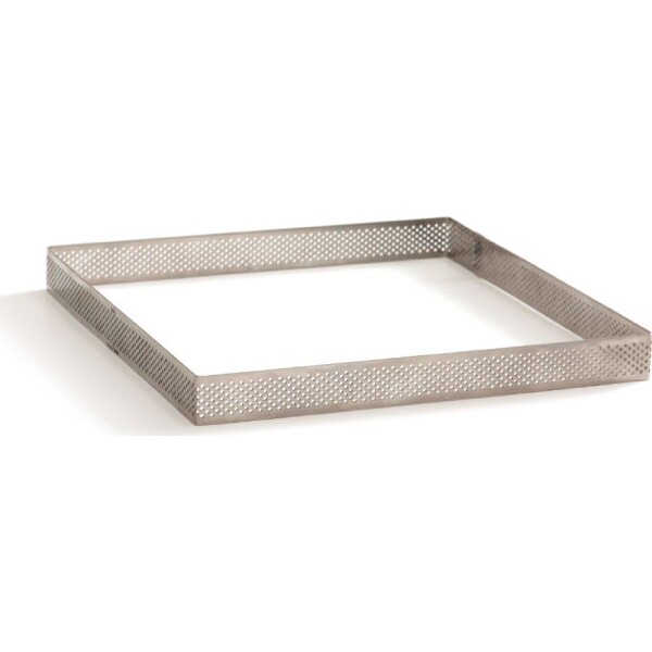 Nerezová forma na tartaletky štvorcová 15x15x3,5 cm Microforata perforovaná - Decora - Decora