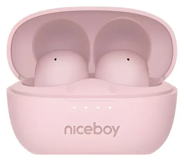 Niceboy Podsie 4 POP Sakura Pink / Bezdrôtové slúchadlá s mikrofónom / Bluetooth 5.3 / IPX4 / nabíjacie puzdro (podsie-4-pop-pink)