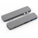 Hyper HyperDrive HY-GN28D-GRAY dokovacia stanica šedá / Thunderbolt 3 / 2x USB C / HDMI / miniDP / microSD (HY-GN28D-GRAY)