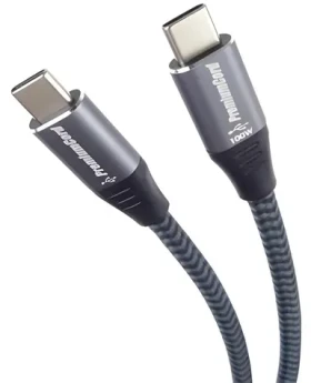 Cable USB-C kábel čierny / Kábel / 240 W / 480 Mbps / bavlnený oplet / 1,5 m (KU31CV15)