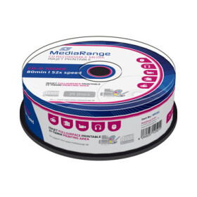 MediaRange CD- R 700MB 52x spindl 25ks - Inkjet Printable (MR202)