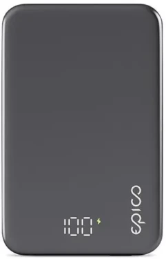 Epico iStores Mag+ Aluminium Power Bank 10000mAh sivá / Powerbank / bezdrôtové nabíjanie / USB-A / USB-C (9915101300250)