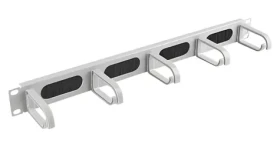 Lanberg 19" kefový organizér káblov 5 krúžkov Typ B šedý / Organizér káblov / 1U / kov, plast (AK-1203-S)