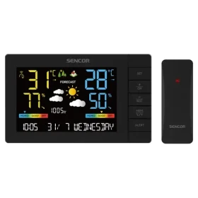 Sencor SWS 4440 meteostanica čierna / LCD / bezdrôtový snímač (8590669379279)