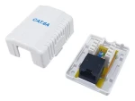 Equip Inštalačná krabica Cat6A 1x RJ45 biela / Inštalačná krabica / UTP / Pozlátené kontakty (235215)