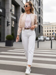 Dámska kožená bomber bunda SANTOL béžová FashionStreet TY4339 S