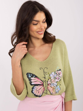 Jumper MI SW 7002.17 pistáciový jedna velikost