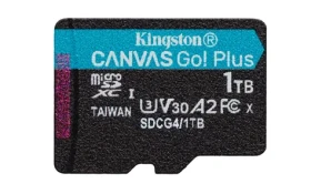 Kingston Canvas Go PLUS microSDXC 1TB / UHS-I U3 / Class 10 / čítanie: až 200MBs / čítanie: až 200MBs / zápis: až 160 MBs (SDCG4/1TBSP)