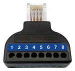 Wantec Splitter 2wIP čierna / Rozbočovač / pre 4 vedenia / kompatibilný s 5627 (5629)