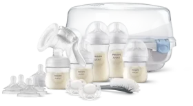 Philips AVENT SCD430/50 / Sada na dojčenie / Natural Response / manuálna odsávačka / sterilizátor do mikrovlnnej rúry
