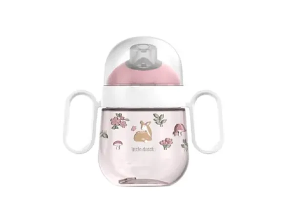 Little Dutch Hrnček s náustkom 200 ml Fairy Garden ružová / od 6 mesiacov (108017065406LD)