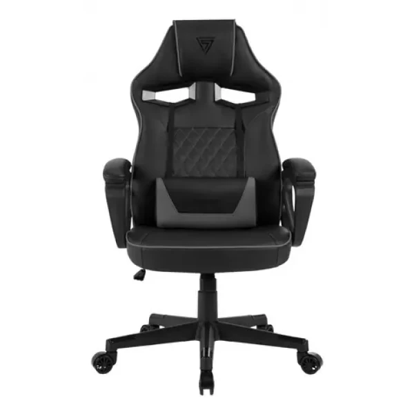 SENSE7 Knight čierno-šedá / Herná stolička / umelá koža / nastaviteľné / pojazdové kolieska / nosnosť 120 kg (5907783039706)