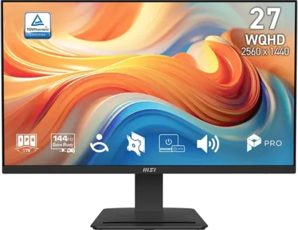 27" MSI PRO MP273Q E14 čierna / Monitor / IPS / QHD 2560x1440 / 144 Hz / 300 cd/m2 / 2x HDMI + DP / VESA / repro (PRO MP273Q E14)