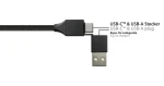 Python čierna / Nabíjací kábel 6v1 / USB-A/USB-C - USB-C/Micro-USB/Lightning / 3A / 1,2 m (PY-USB001S)