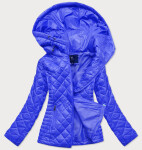 Svetlo modrá prešívaná dámska bunda s kapucňou (LY-01) odcienie niebieskiego S (36)