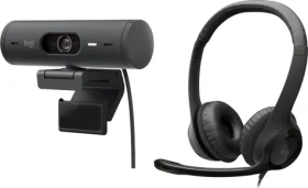 Logitech Brio 500 + H390 grafitová / Súprava webkamera a headset / USB
