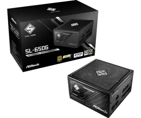ASRock Steel Legend SL-650G / ATX / 650W / 80 PLUS Gold / 135 mm / Modulárny (90-UXS065-GFEAAA)