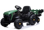 Mamido Detský elektrický traktor Farmer s vlečkou a lopatou zelený