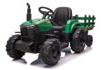 Mamido Mamido Detský elektrický traktor s vlečkou Forest 24V 2x200W zelený