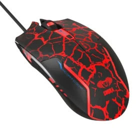 E-BLUE Cobra čierna / Herná optická myš / 2500DPI / 6 tlačidiel / 1 koliesko / drôtová (USB) (MMEBE65UGB00)