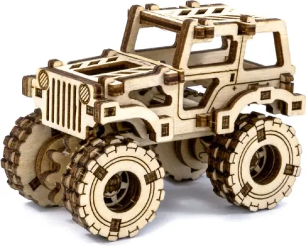 Wooden City 3D Drevené puzzle Superfast Monster Truck č.1