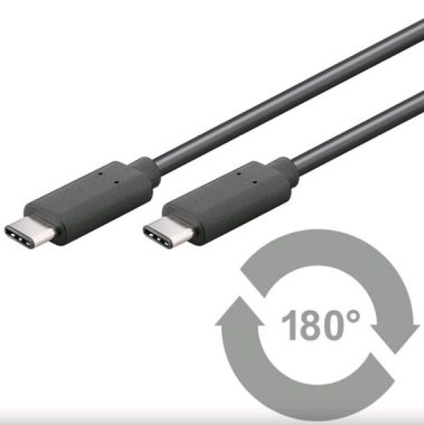 PremiumCord prepojovací kábel USB 3.1 konektor C samec - USB 3.1 konektor C samec 1m (ku31cc1bk)