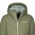 Trollkids Dievčenský kabát Bergen Coat Long Waterproof Green Jacket (460-350) 116