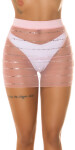 Sexy Koucla Mesh Mini Skirt with glitter / Cover-Up white M