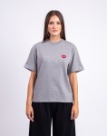 Carhartt WIP W' S/S Heart Patch T-Shirt Grey Heather/Red M