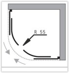 HOPA - Štvrťkruhový sprchovací kút s vaničkou BILBAO - Farba rámu zásteny - Hliník chróm, Rozmer A - 90 cm, Rozmer B - 90 cm, Smer zatváranie - Univerzálny Ľavé / Pravé, Výplň - Pear - 5 mm OLBBIL90CP